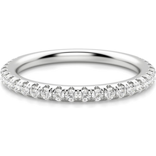Obrączka Ślubna Arezzo Accented Laboratoryjny Diament 585 Białe Złoto (14K)