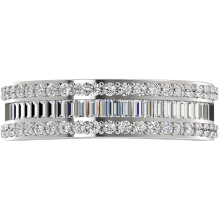 Obrączka Ślubna Channel Vivo 5.40 MM Diament Laboratoryjny 585 (14K) Białe Złoto