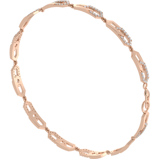 Bransoletka Solar z Okrągłymi Naturalnymi Diamentami 0.83 ct 750 Różowe Złoto (18K)
