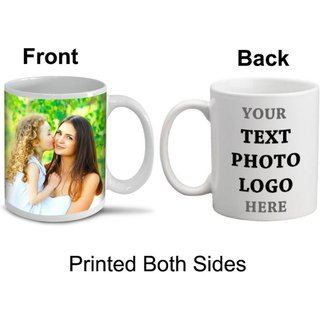 Personalised White Ceramic Photo Mug - Customisable, Dishwasher & Microwave Safe Tableware | Wowcher