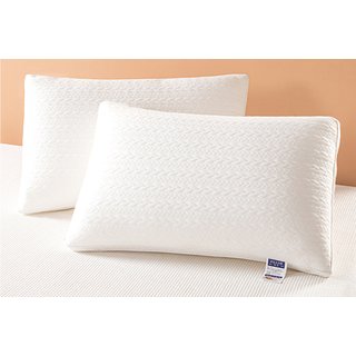 Orthopaedic Ergonomic Neck Support Pillow - Breathable Knitted Polyester, Adjustable Heights, Multiple Colours | Wowcher