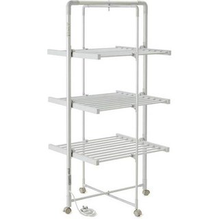 Deluxe XL Heated Airer with Timer - 3-Tier, 30 Rails, 15kg Load Capacity | Wowcher