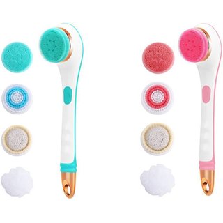 Electric Body Scrubber Brush Set - Spa-Quality Skin Exfoliation | Wowcher