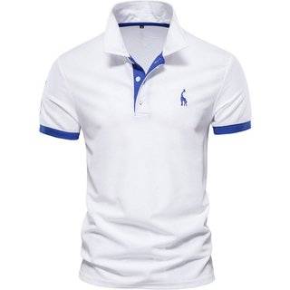 Men's Slim-Fit Quick-Dry Polo Shirt - Breathable Cotton Blend, Classic Short Sleeve, Versatile Style | Wowcher