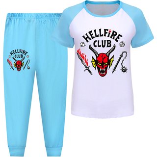 Unisex 11-12 YEARS / BLUE: Stranger Things long pyjama set 7 colours | Wowcher