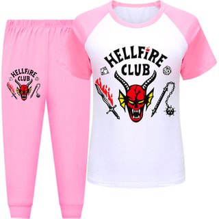 Unisex 3-4 YEARS / PINK:Stranger Things long pyjama set 7 colours | Wowcher