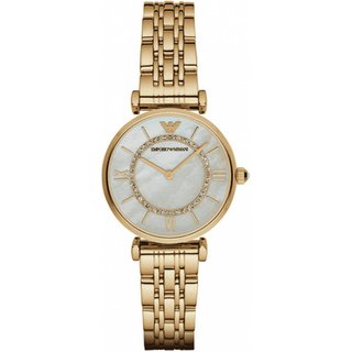 Emporio Armani - Classic White Mother-Of-Pearl Dial / Gold-Tone Stainless Steel Bracelet Mother-of-Pearl Dial