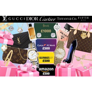 PRICE DROP! Deluxe Designer Mystery Deal - Louis Vuitton, Gucci , £1000 Gift Cards, Dior, Cartier, Tiffany, Fifth NYC and more! | Wowcher