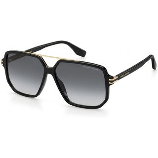 MARC 686/S RHL Women's Aviator Sunglasses with Gold and Black Metal Frame and Dark Grey Lenses | Wowcher