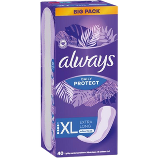 Always Daily Protect XL Extra Long Salvaslip Extra Lunghi Leggermente Profumati - 40 pz