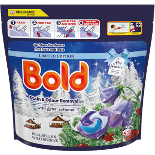 Bold Mrs Hinch's Limited Edition Bluebells & Wild Berries Laundry Detergent Pods - 52 pcs