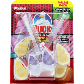 Duck Active Clean Tropical Adventure Toilet Rim Block – 2 Pcs