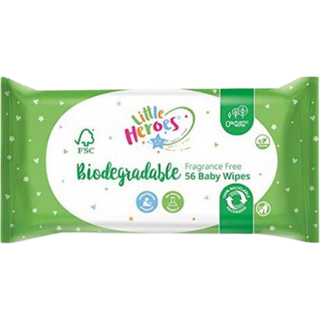 Salviettine per neonati biodegradabili e senza profumo Little Heroes - 56 pezzi