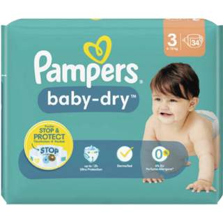 Pampers Baby Dry Pannolini Taglia 3 Midi 34 pezzi (6-10 kg)