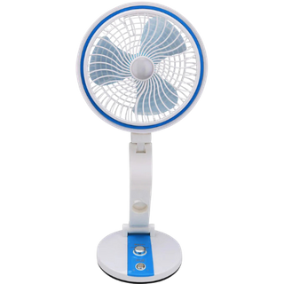Ventilatore da Tavolo Pieghevole Senza Fili con Lampada LED