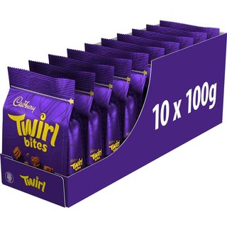Cadbury Twirl Bites Chocolate Bag 100g (Box of 10)