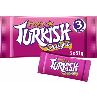 Fry's Turkish Delight Chocolate Bar 51g (Pack of 3)