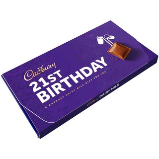 Cadbury Dairy Milk 21st Birthday Chocolate Bar with Gift Envelope 110g