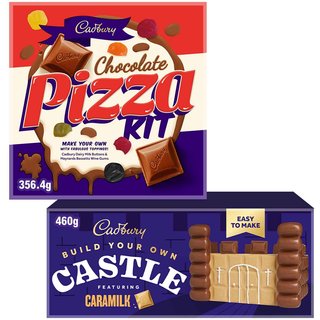 Cadbury Dairy Milk Pizza & Castle Build Kits (Bundle of 2)