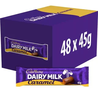 Dairy Milk Caramel Chocolate Bar 45g (Box of 48)