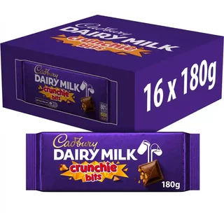 Dairy Milk Crunchie Bits Chocolate Bar 180g (Box of 16)