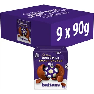 Cadbury Dairy Milk Buttons Smash Bauble 90g (Box of 9)