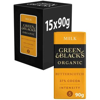 Green & Black's Organic Butterscotch Milk Chocolate Bar 90g