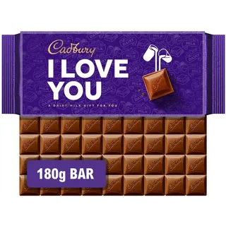 Cadbury Dairy Milk I Love You Chocolate Bar With Sleeve 180g
