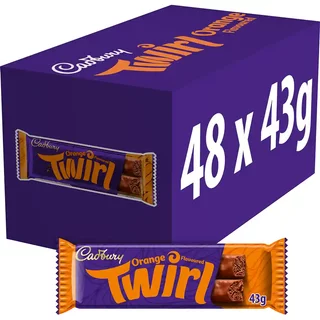 Cadbury Orange Twirl Chocolate Bar 43g (Box of 48)