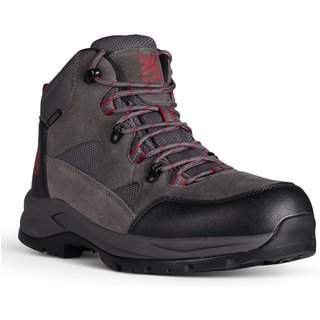 Kesmere Mens Trekker Mid Waterproof Walking Boots (Charcoal / Red)