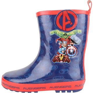 Wild Tribe Avenger Powerful Wellington Boots - UK2.5 / EU35 - Navy/Red