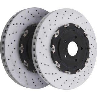 Front Drilled Grooved 380mm Brake Discs For Nissan GTR R35 3.8 V6 07-11