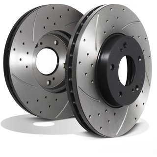 Front Drilled Grooved 295mm Brake Discs For Nissan GTR R33 2.5 93-98