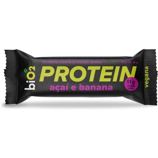 Barra de Proteína Sabor Açaí & Banana Vegana Sem Glúten biO2 45 g