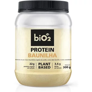 Proteína em Pó de Arroz e Ervilha Sabor Baunilha Vegana e Sem Lactose biO2 300 g