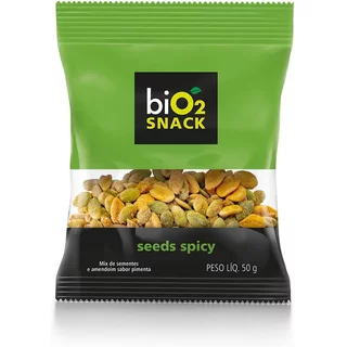 Mix de Sementes e Amendoim Sabor Pimenta biO2 Snack Seeds Spicy 50 g