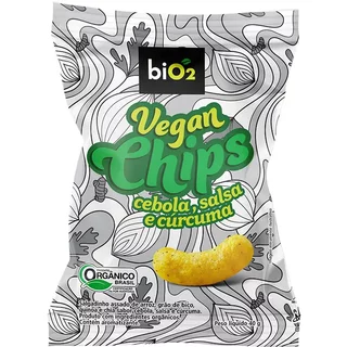 Salgadinho Orgânico Saudável Cebola Salsa e Cúrcuma biO2 Vegan Chips 40 g