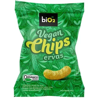 Salgadinho Orgânico Saudável Sem Glúten Ervas biO2 Vegan Chips 40 g