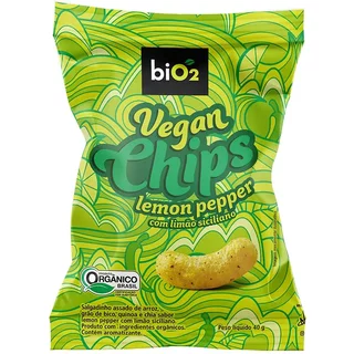 Salgadinho Orgânico Saudável Sem Glúten Lemon Pepper biO2 Vegan Chips 40 g