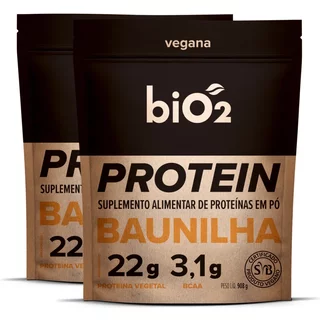 2x Proteína em Pó Sabor Baunilha biO2 908 g