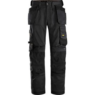 Snickers 6251 Mens Allround Work Stretch Loose Fit Trousers Holster Pockets Black 38" 32"