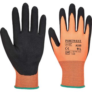 Portwest Dermi Grip NPR15 Nitrile Sandy Gloves Orange / Black 2XL Pack of 1