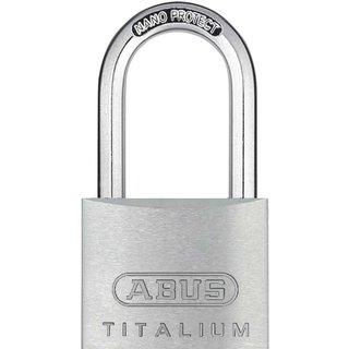 ABUS Mechanical 64TI/40mm TITALIUMâ„¢ Padlock 40mm Long Shackle Keyed Alike KA6411 10054579-01
