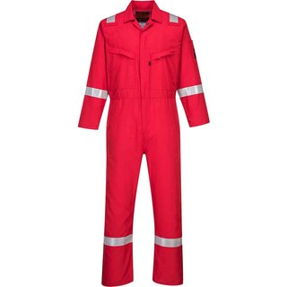 Araflame Silver Flame Resistant Coveralls Red 54" 31"