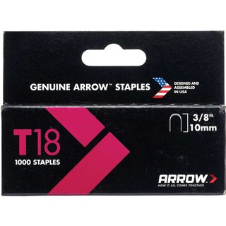 Arrow T18 Staples 11mm (7/16in) (Box 1000) A187