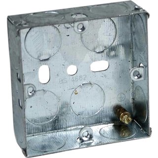 Axiom Electrical Single Socket Metal Back Box 35mm Pack of 10