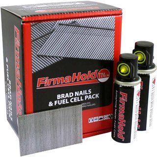 Firmahold Straight 16 Gauge Finishing Brad Nails and Gas 25mm Pack of 2000