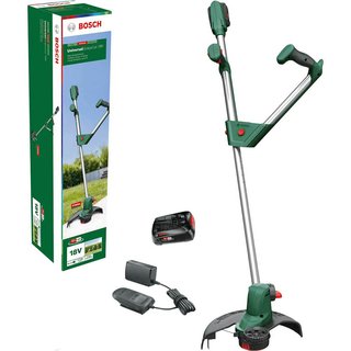 Bosch UNIVERSALGRASSCUT 18V-26 P4A 18v Cordless Grass Trimmer Edger 260mm 1 x 2.5ah Li-ion Battery Charger