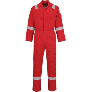 BizFlame Mens Flame Resistant Super Lightweight Antistatic Coverall Red L 32"