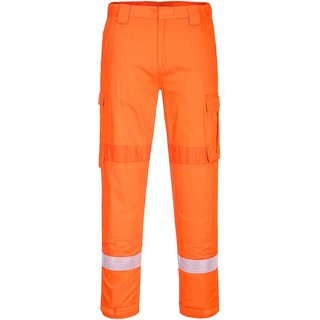 BizFlame Lightweight Stretch Panelled Trousers Orange XL 31"